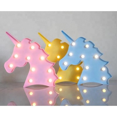 Christmas battery operated unicorn LED marquee sign lights